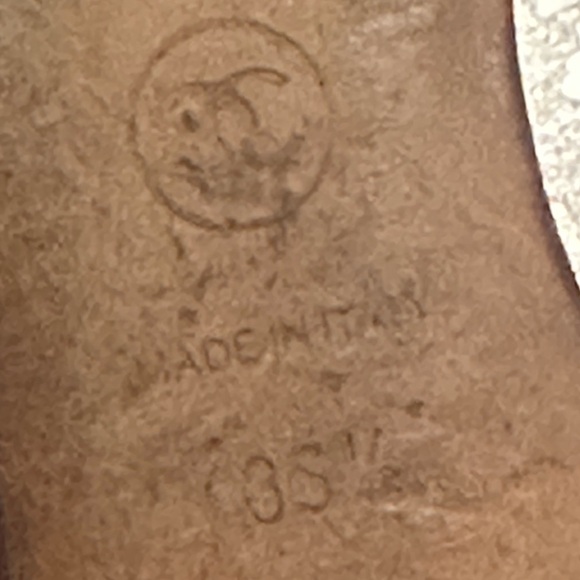 CHANEL Red Sandals with Metallic Embellishment - Picture 7 of 8